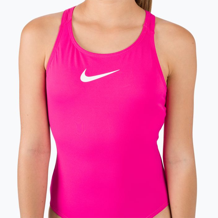 Dětské jednodílné plavky Nike Essential Racerback růžové NESSB711-672 4