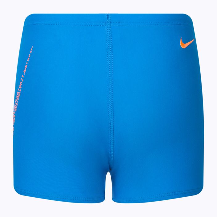 Dětské plavecké boxerky Nike Jdi Swoosh Aquashort modré NESSC854-458 2