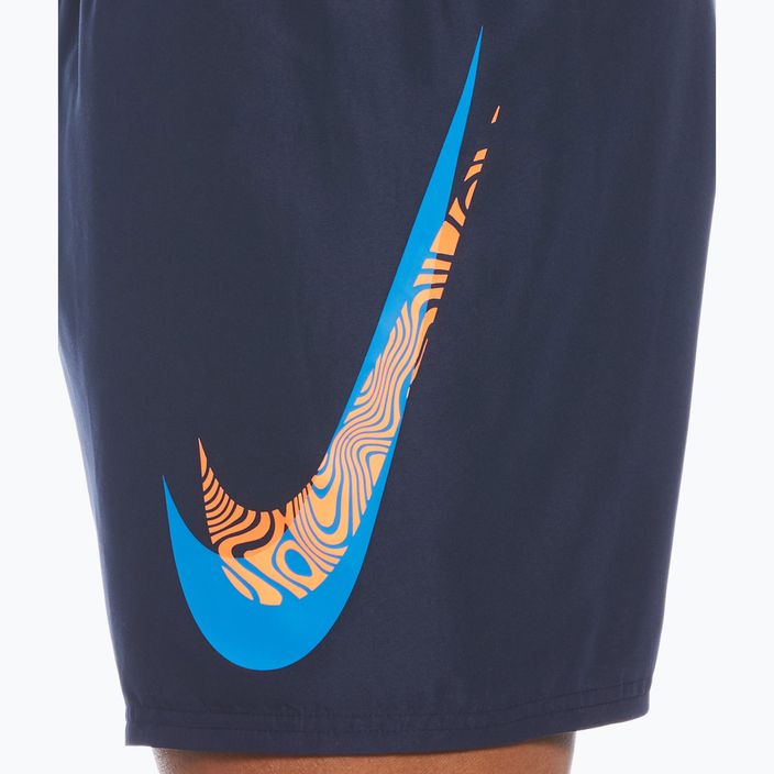 Pánské plavecké šortky Nike Liquify Swoosh 5" Volley navy blue NESSC611-440 3