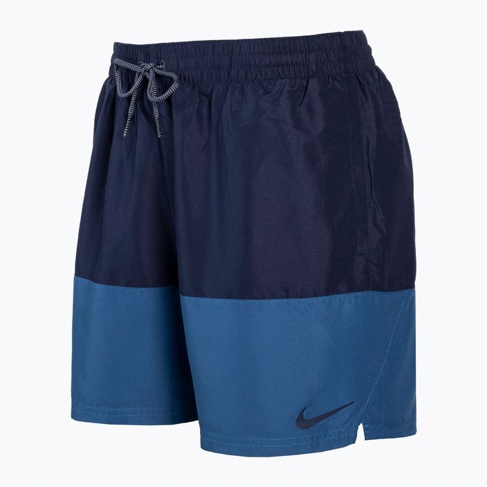 Pánské plavecké šortky Nike Split 5" Volley tmavě modré NESSB451-444 2