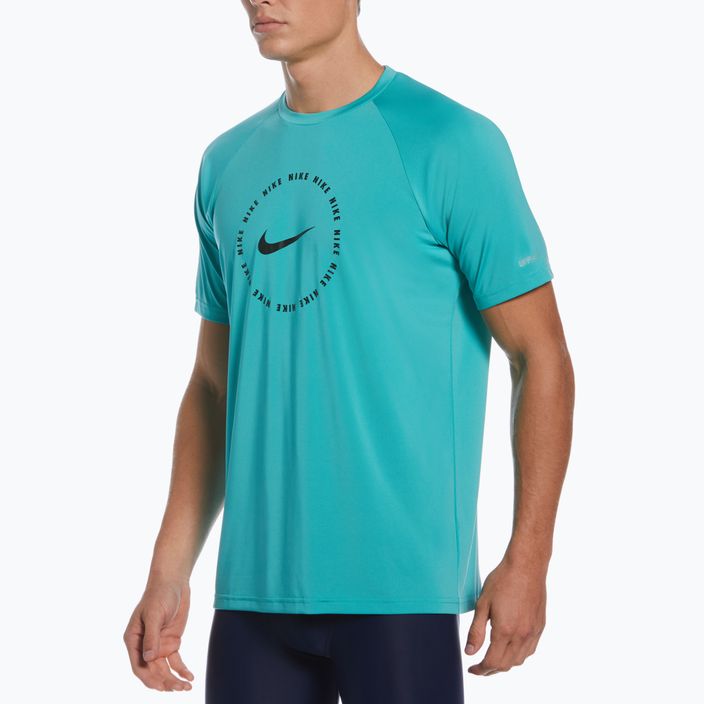 Pánské tréninkové tričko Nike Ring Logo tyrkysové NESSC666-339 8