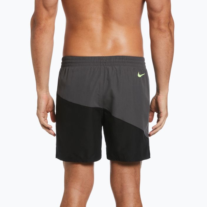 Pánské plavecké šortky Nike Block Swoosh 5" Volley černé NESSC492-001 4
