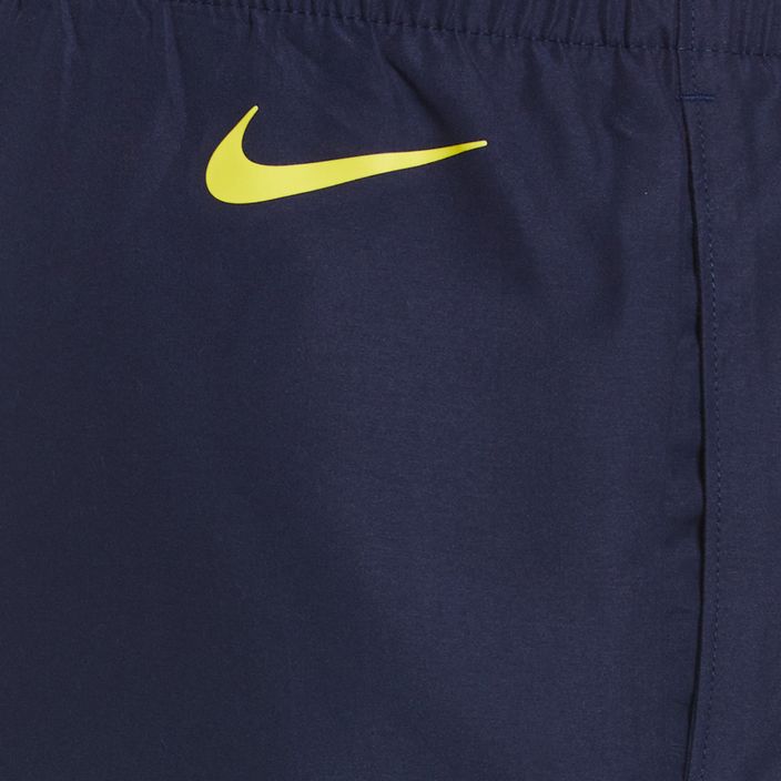 Pánské koupací šortky Nike Block Swoosh 5'' Volley tmavě modré NESSC492 6