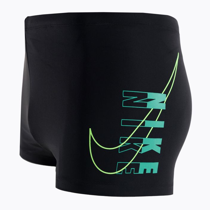 Pánské plavecké boxerky Nike Reflect Logo Square Leg černé NESSC583 3