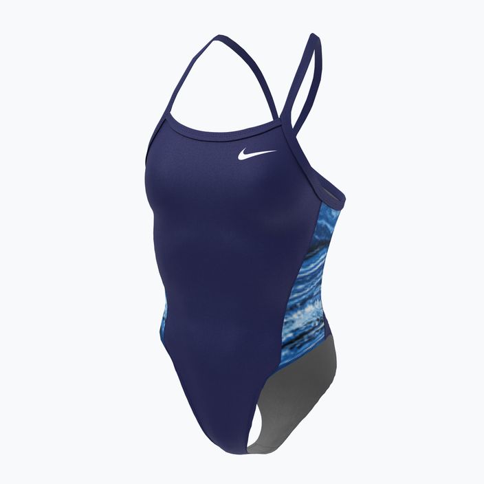 Dámské jednodílné plavky Nike Multiple Print Racerback Splice One navy blue NESSC051-440 6