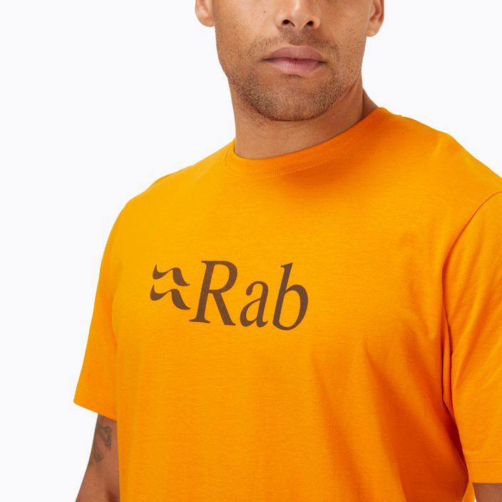 Pánské trekingové tričko Rab Stance Logo SS oranžové QCB-08-SUN-SML 3