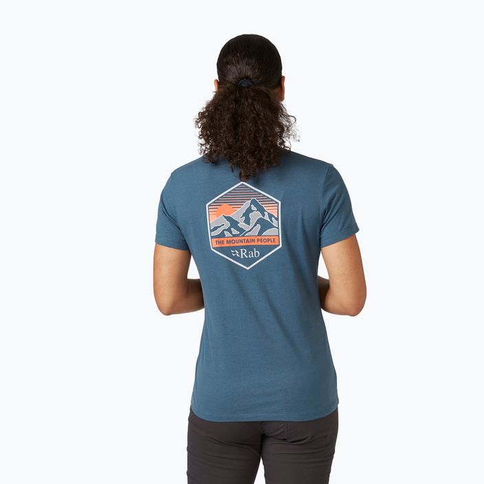 Dámské trekingové tričko Rab Stance Mountain Peak modrý QCB-67 2