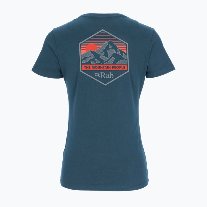 Dámské trekingové tričko Rab Stance Mountain Peak modrý QCB-67 5
