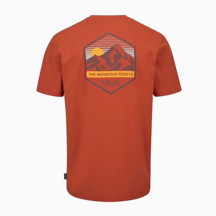 Pánské tričko Rab Stance Mountain Peak red clay 7