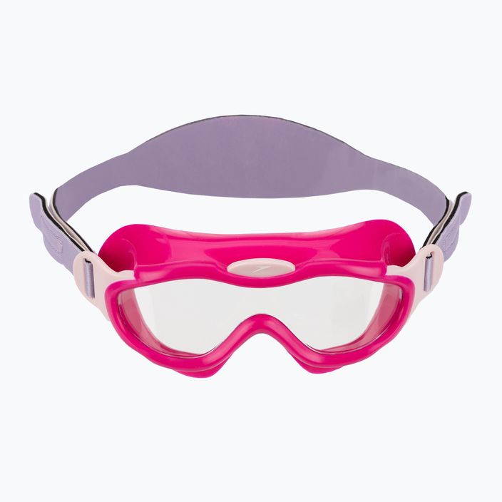 Speedo Sea Squad dětská plavecká maska Jr electric pink/miami lilac/blossom/clear 2