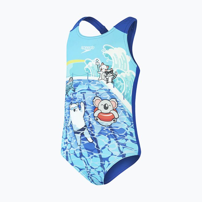 Speedo dětské jednodílné plavky Plavky s digitálním potiskem modré 8-0797015161 3