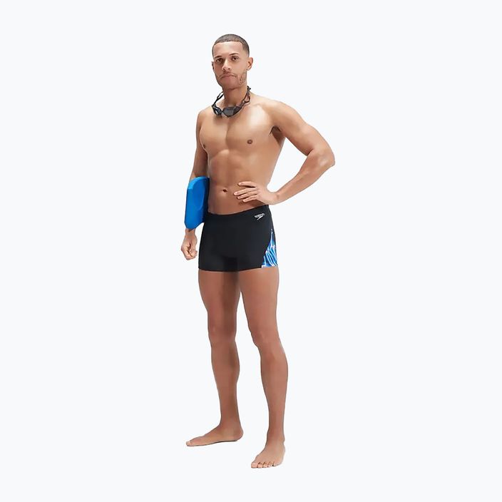 Pánské plavecké boxerky Speedo Allover Digi V-Cut černá/modrá 11