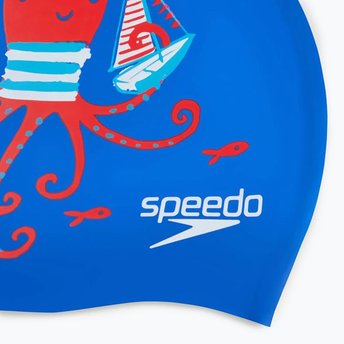 Dětská plavecká čepice Speedo Junior Printed Silicone tru cobalt/watermelon/white 3