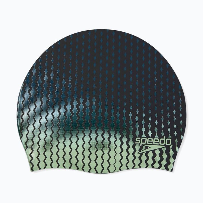 Plavecká čepice Speedo Printed Silicone black/matcha/teal