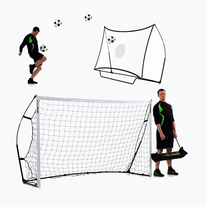 Fotbalová branka + rebounder QuickPlay Kickster 2 v 1 240 x 150 cm bílá/černá 4