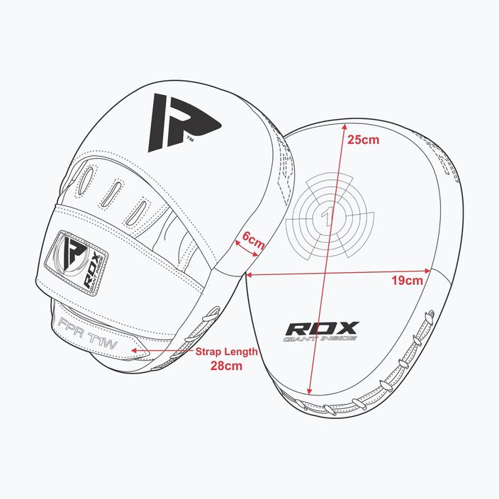 RDX Focus Pad T1 bílé/černé tréninkové disky 7