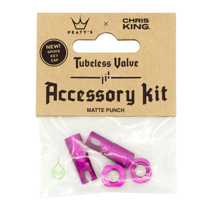 Peaty's X Chris King Mk2 Tubeless Valves Accessory Kit růžová 83803 2
