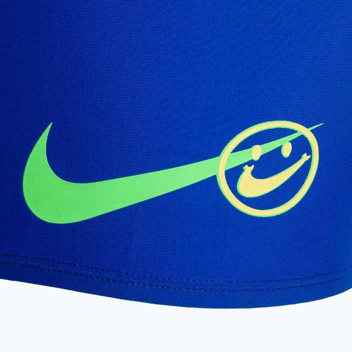 Dětské plavecké boxerky Nike Multi Logo Square Leg modré NESSD042-494 3