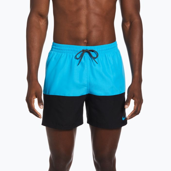 Pánské plavecké šortky Nike Split 5" Volley modré NESSB451-480