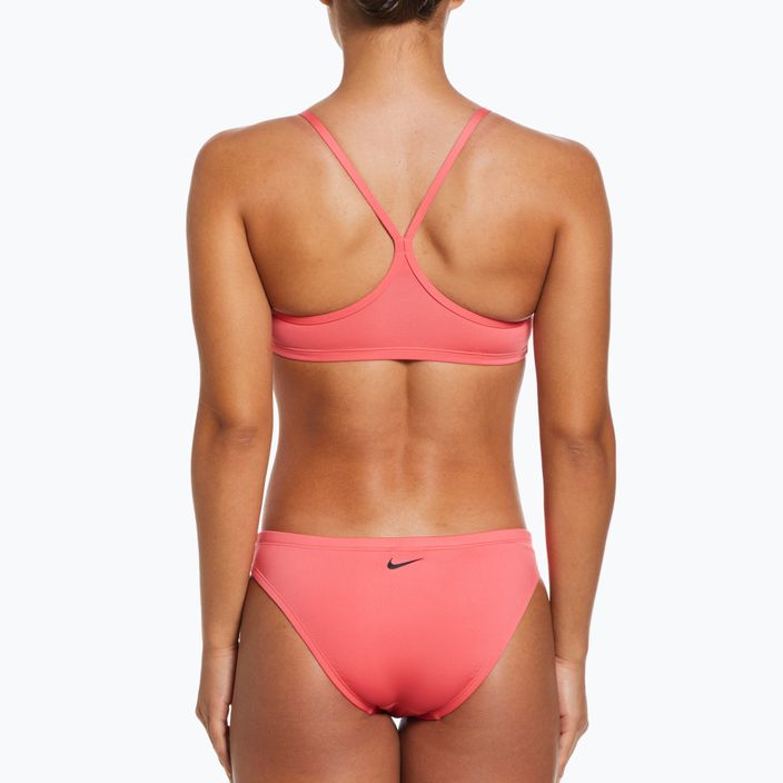 Dámské dvoudílné plavky Nike Essential Sports Bikini růžové NESSA211-683 2