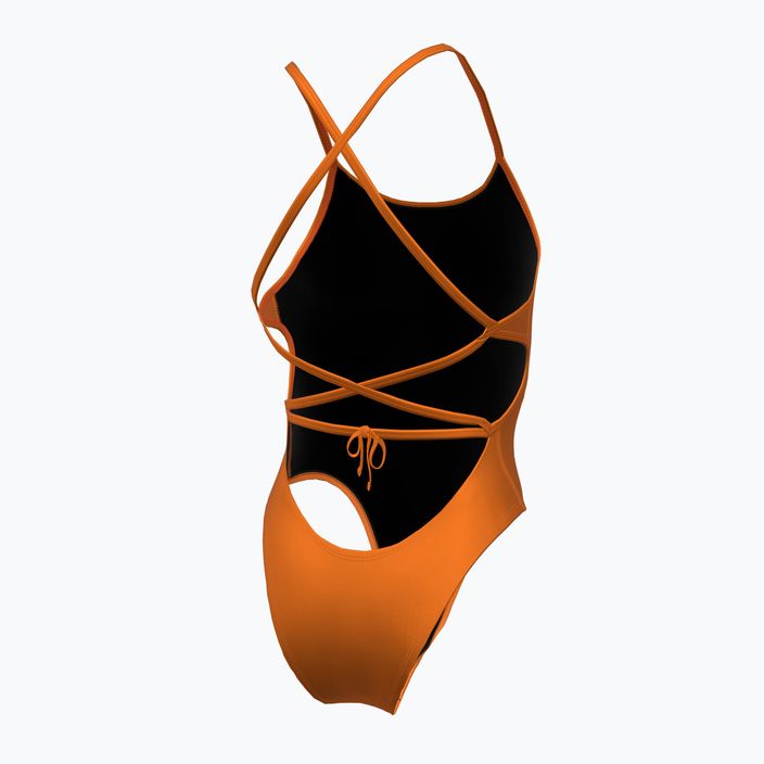 Dámské jednodílné plavky  Nike Lace Up Tie Back total orange 2