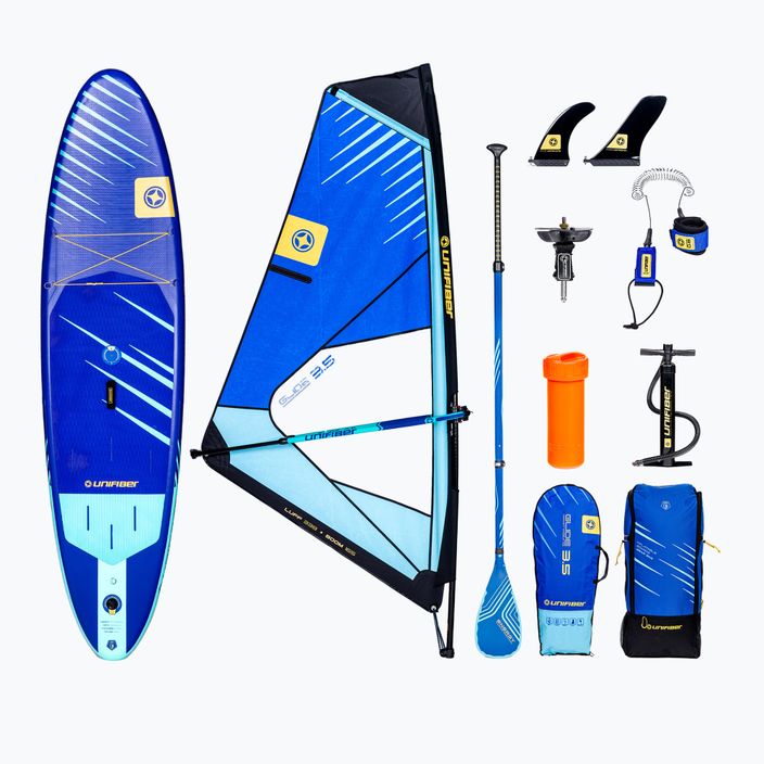 SUP prkno s thrusterem Unifiber Oxygen iWindSup FCD 10'7'' a Compact Rig blue UF900170320 2