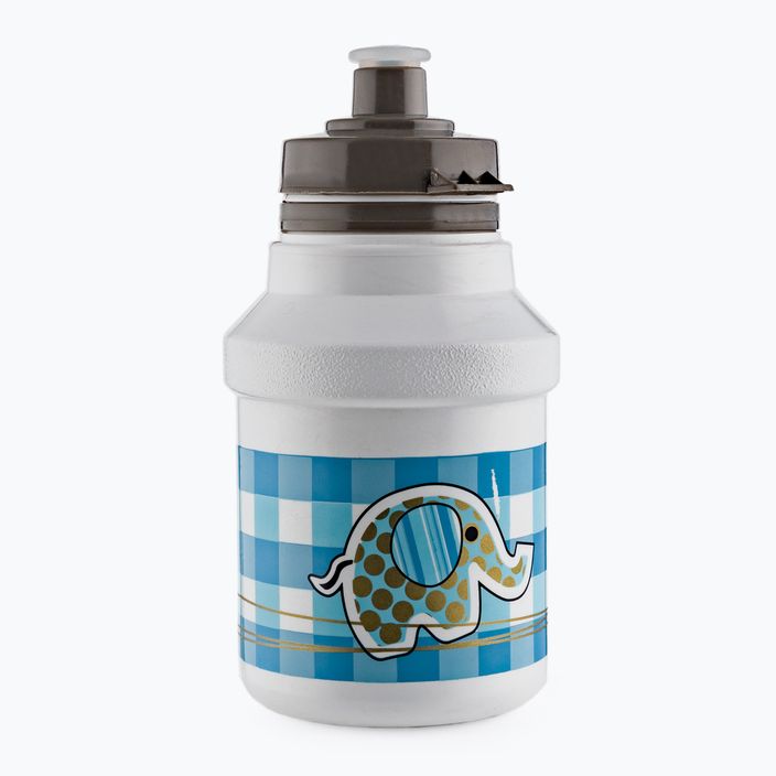 Dětská cyklistická láhev s držákem Polisport Elephant+ 300 ml white/blue