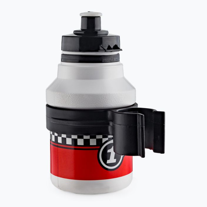 Dětská cyklistická láhev s držákem Polisport Race+ 300 ml white/red 3