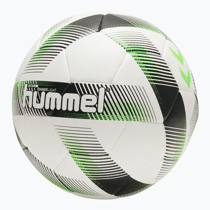 Hummel Storm Trainer Light FB fotbalový míč bílá/černá/zelená velikost 3 4
