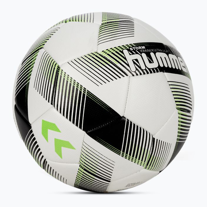 Hummel Storm Trainer Ultra Lights FB fotbalový míč bílý/černý/zelený velikost 5 2