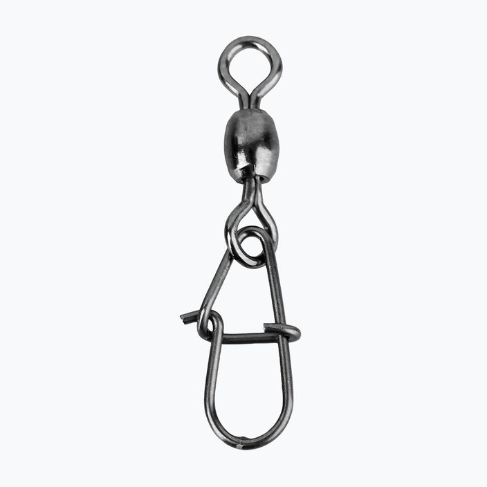 SavageGear Eggsnap Swivel 10 párů s pojistným kolíkem stříbrná 54915