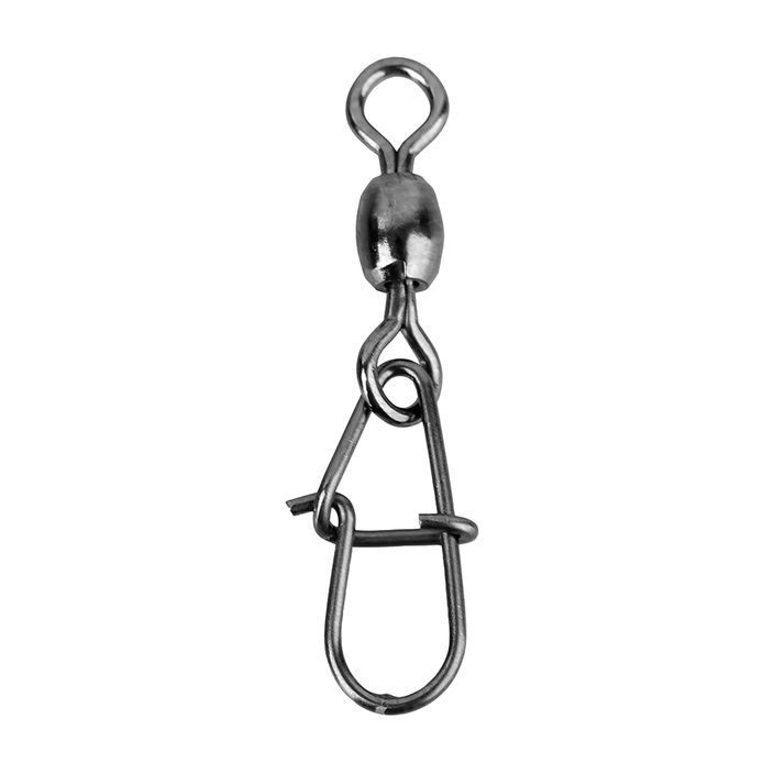 SavageGear Eggsnap Swivel 10 párů s pojistným kolíkem stříbrná 54915 2