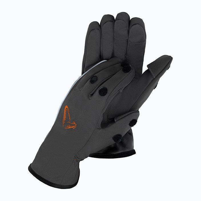 Rybářské rukavice Savage Gear Softshell Glove šedé 76460