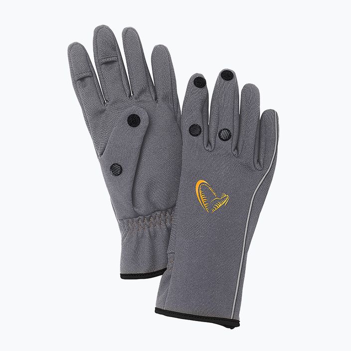 Rybářské rukavice Savage Gear Softshell Glove šedé 76460 7