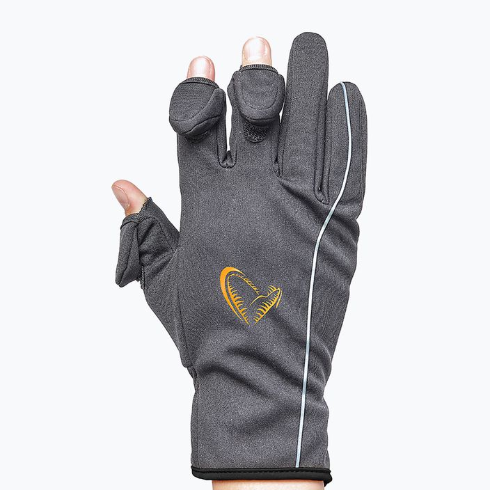 Rybářské rukavice Savage Gear Softshell Glove šedé 76460 8