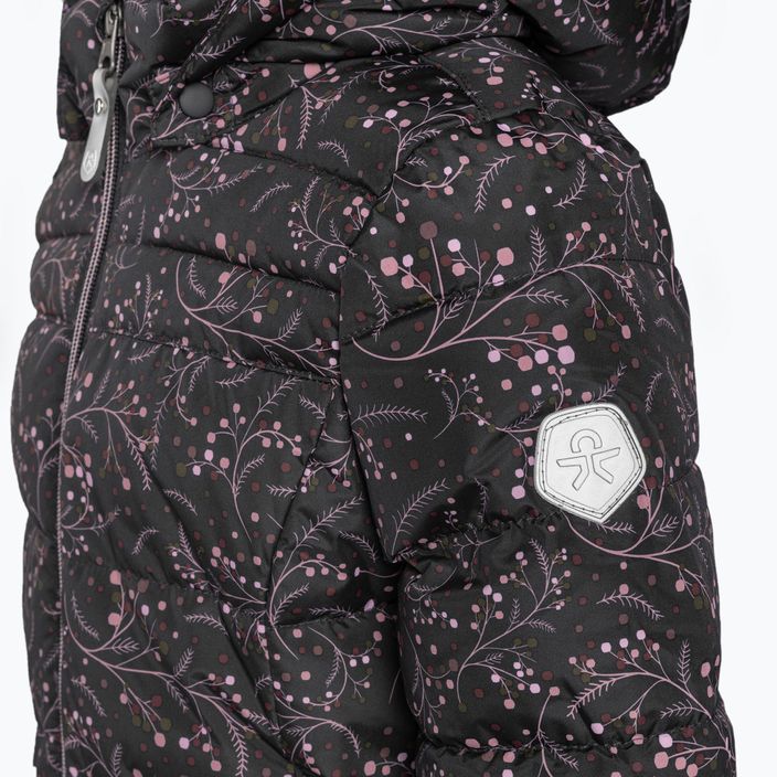 Dětská péřová bunda Color Kids Jacket Quilted AOP AF 8.000 černo-růžová 740728 3