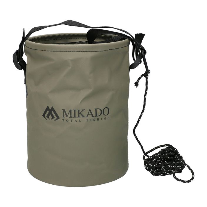 Skládací rybářské vědro Mikado s provázkem zelené AMC-021 2