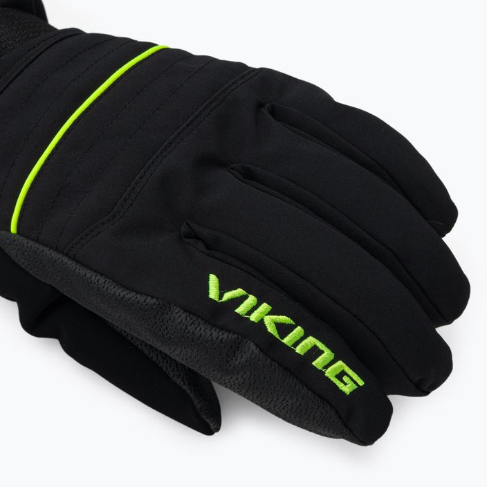Pánské lyžařské rukavice Viking Bormio black/yellow 110/20/4098 4