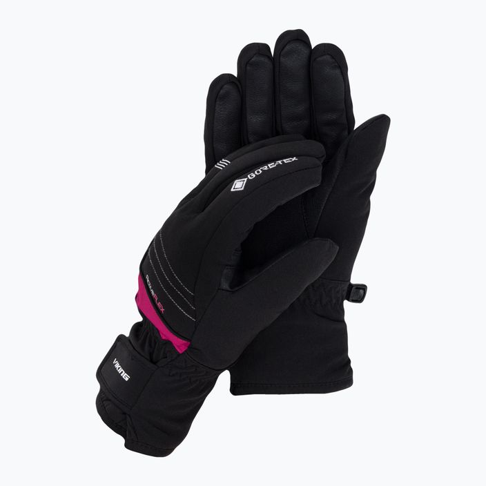 Dětské lyžařské rukavice Viking Helix GTX černé 165/22/2252/46
