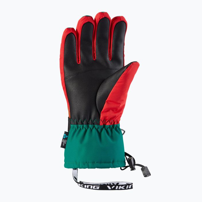Pánské lyžařské rukavice Viking Brother Louis zelené/červené 110/24/6226 6