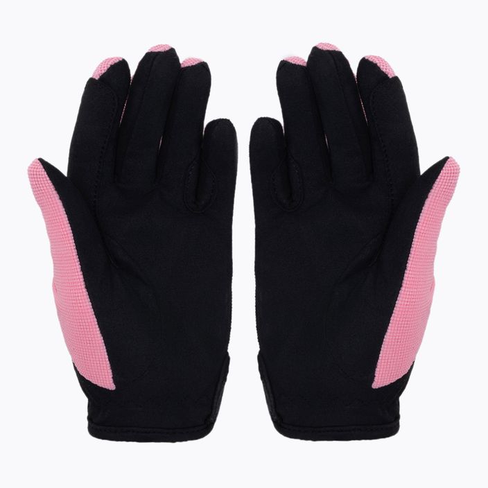 York Flicka dětské jezdecké rukavice černá/růžová 12160604 2