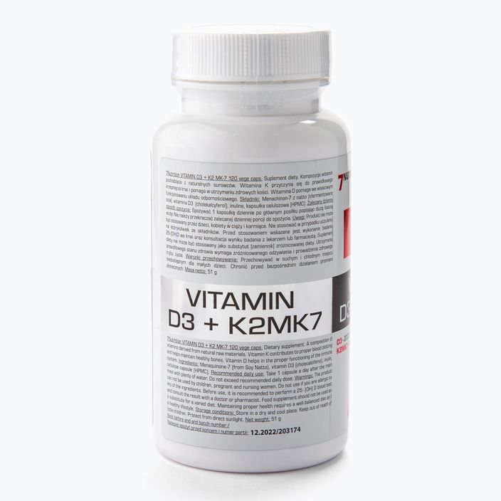 Vitamin D3+K2 MK7 7Nutrition komplex vitamínů 120 kapslí 7Nu000443 2