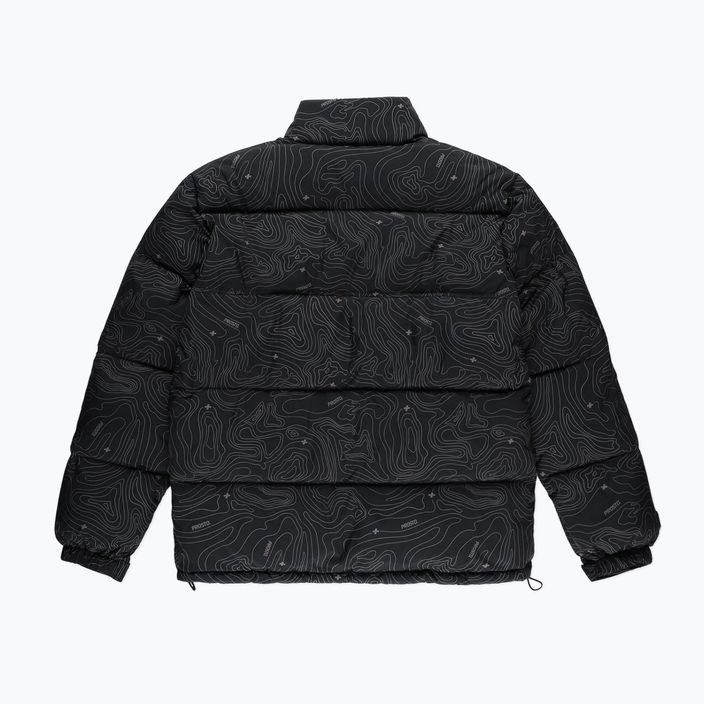 Péřová zimní bunda pánská PROSTO Puff Pattern černá KL222MOUT1052 3