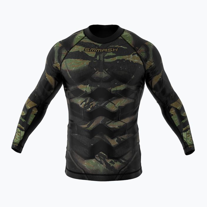 SMMASH Tiger Armour pánské tričko s dlouhým rukávem černá-zelená RSO3