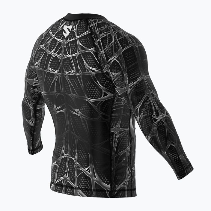 SMMASH Venomous pánské tričko s dlouhým rukávem černobílé RSO3 6