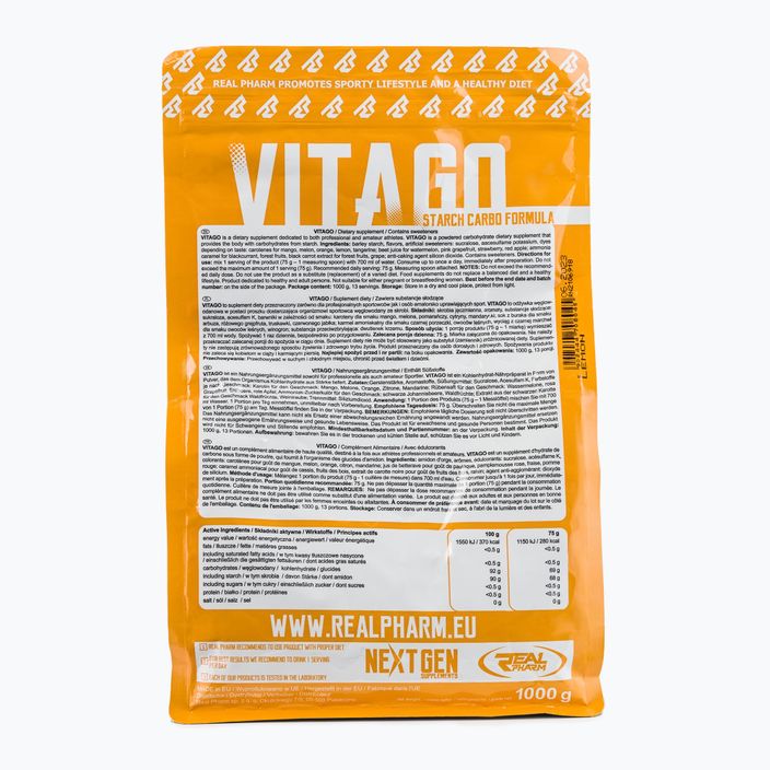 Carbo Vita GO Real Pharm sacharidy 1kg citron 708045 2
