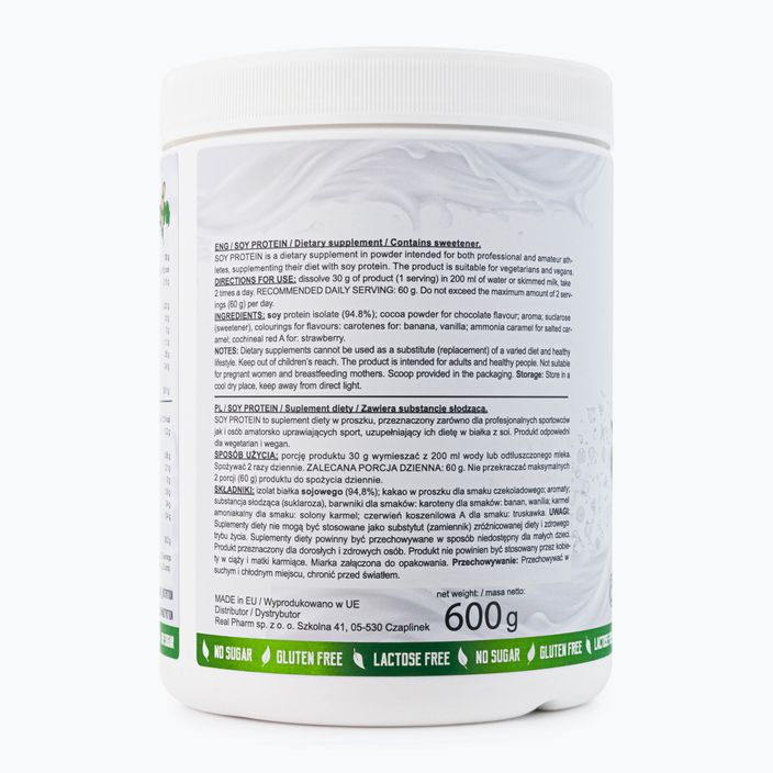 Sójový protein Real Pharm Soy Protein 600g jahoda 715319 3
