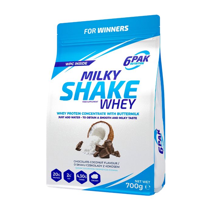 Syrovátka 6PAK Milky Shake 700 g Kokosová 2