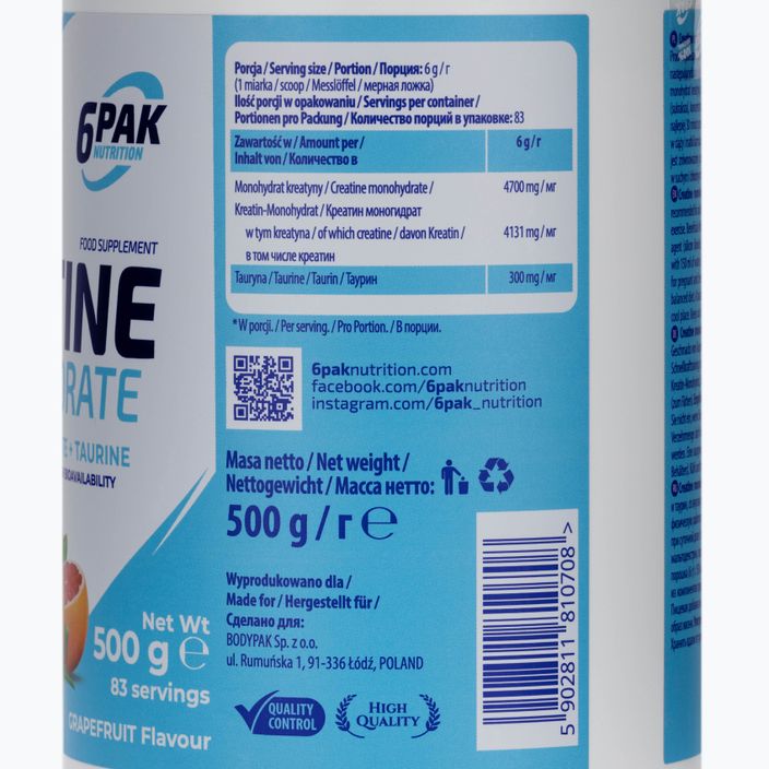 Kreatin monohydrát 6PAK kreatin 500g grapefruit PAK/137#GREJP 3