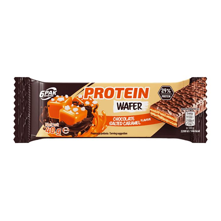 Proteinová tyčinka 6PAK Protein Wafer 40g čokoláda-slaný karamel PAK/073 2